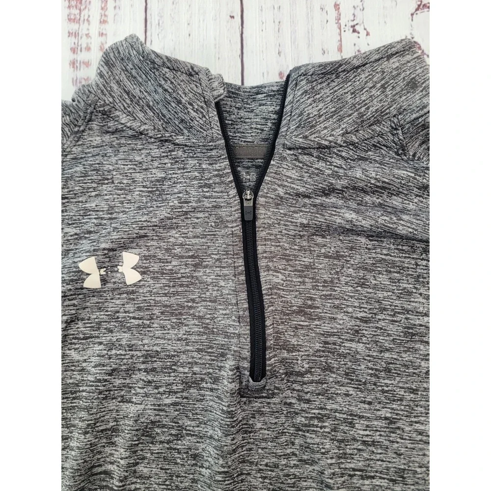 Under Armour HeatGear Gray Quarter Zip Lightweight Pullover Jacket Men's L